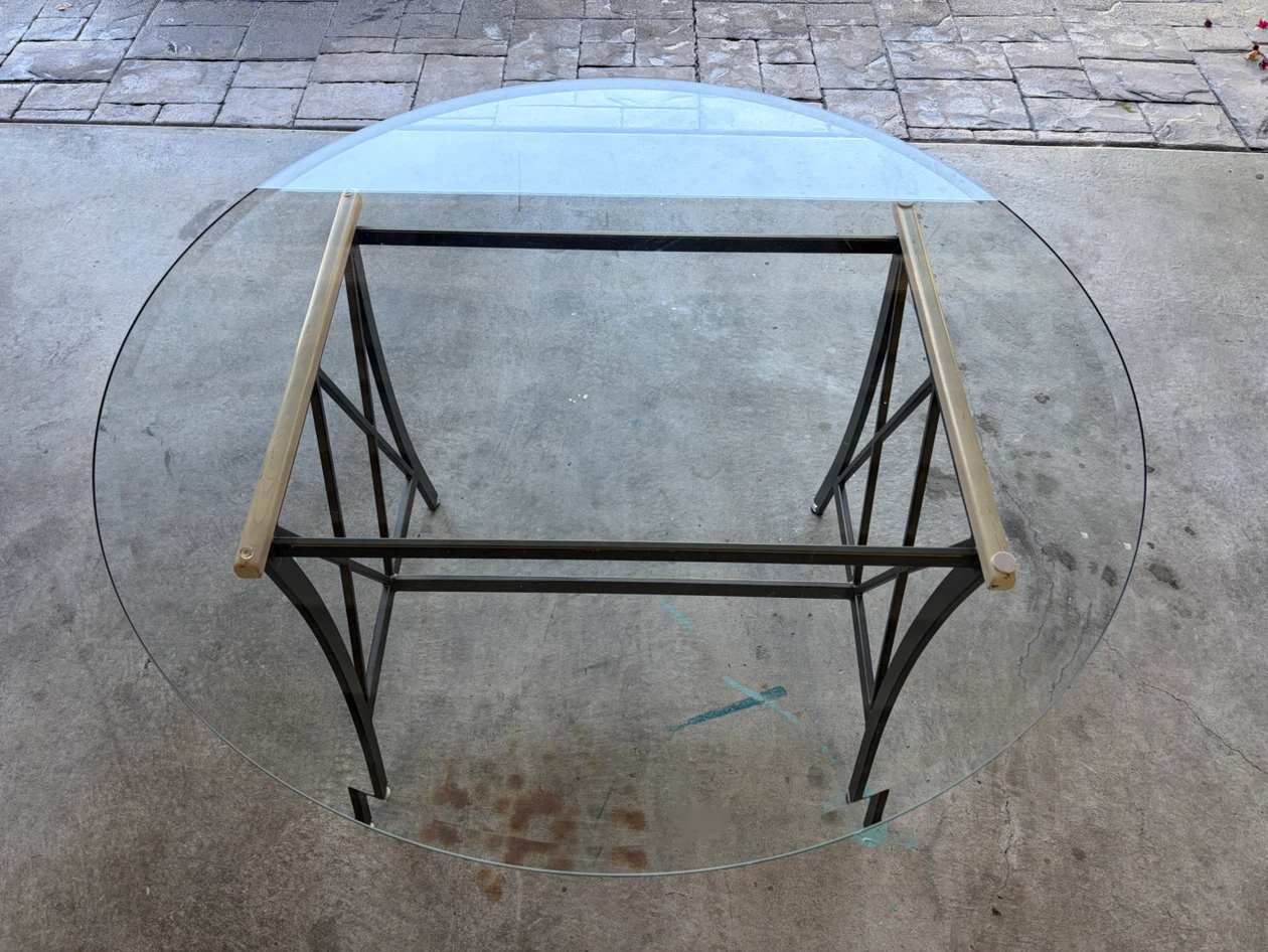 Round Glass Top Dining Table