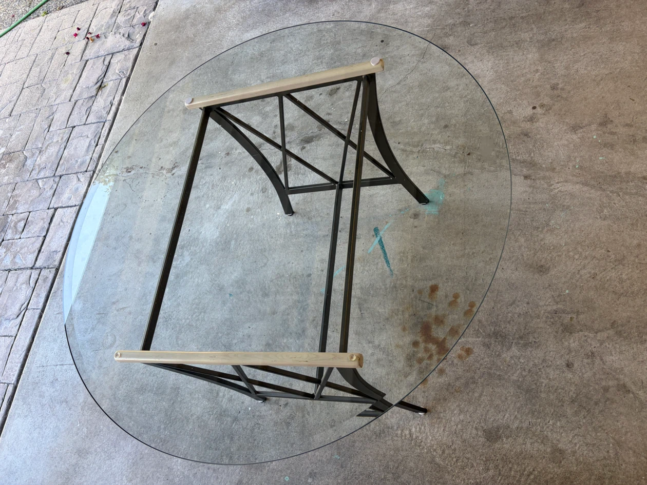 Round Glass Top Dining Table - photo 3
