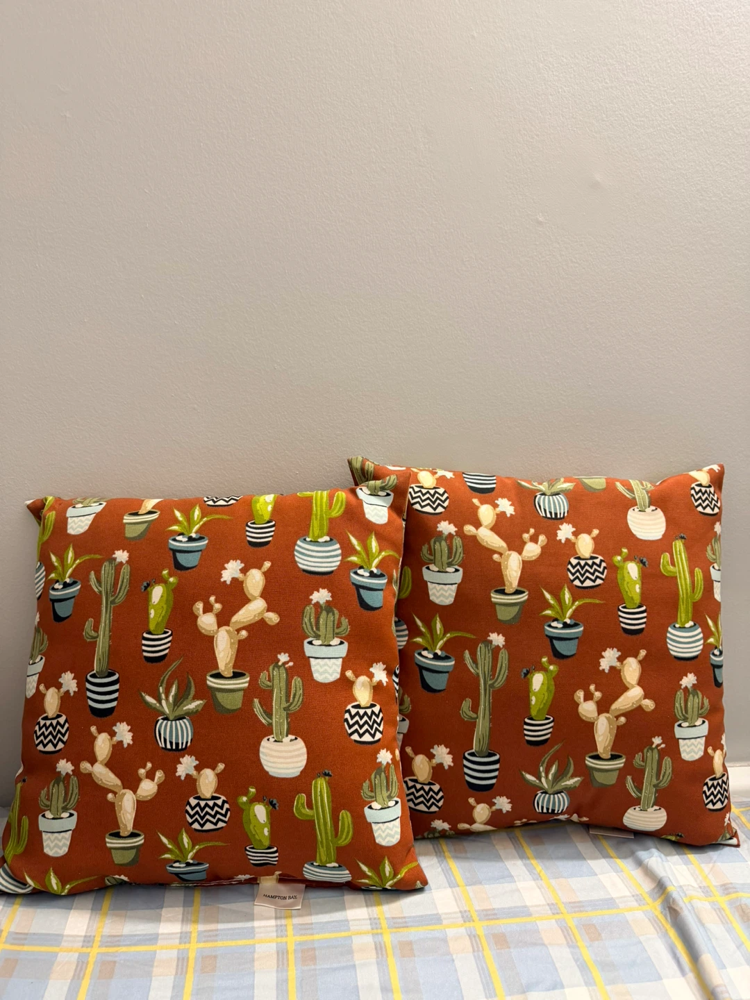 Hampton Bay Cactus Pattern Throw Pillows