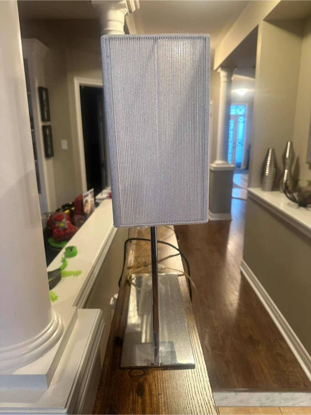 Chrome Table Lamp with Crystal Accents - photo 4