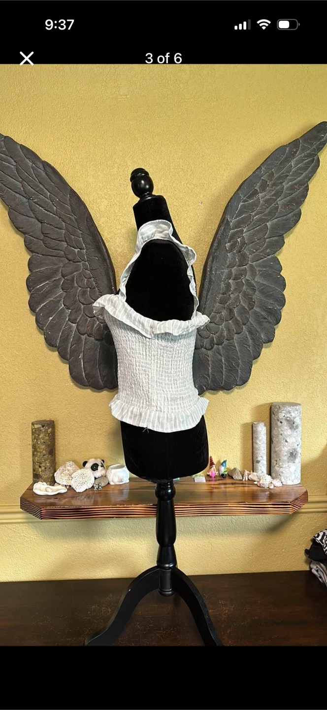 Aeropostale Linen Crop Top With Ruffles - photo 3