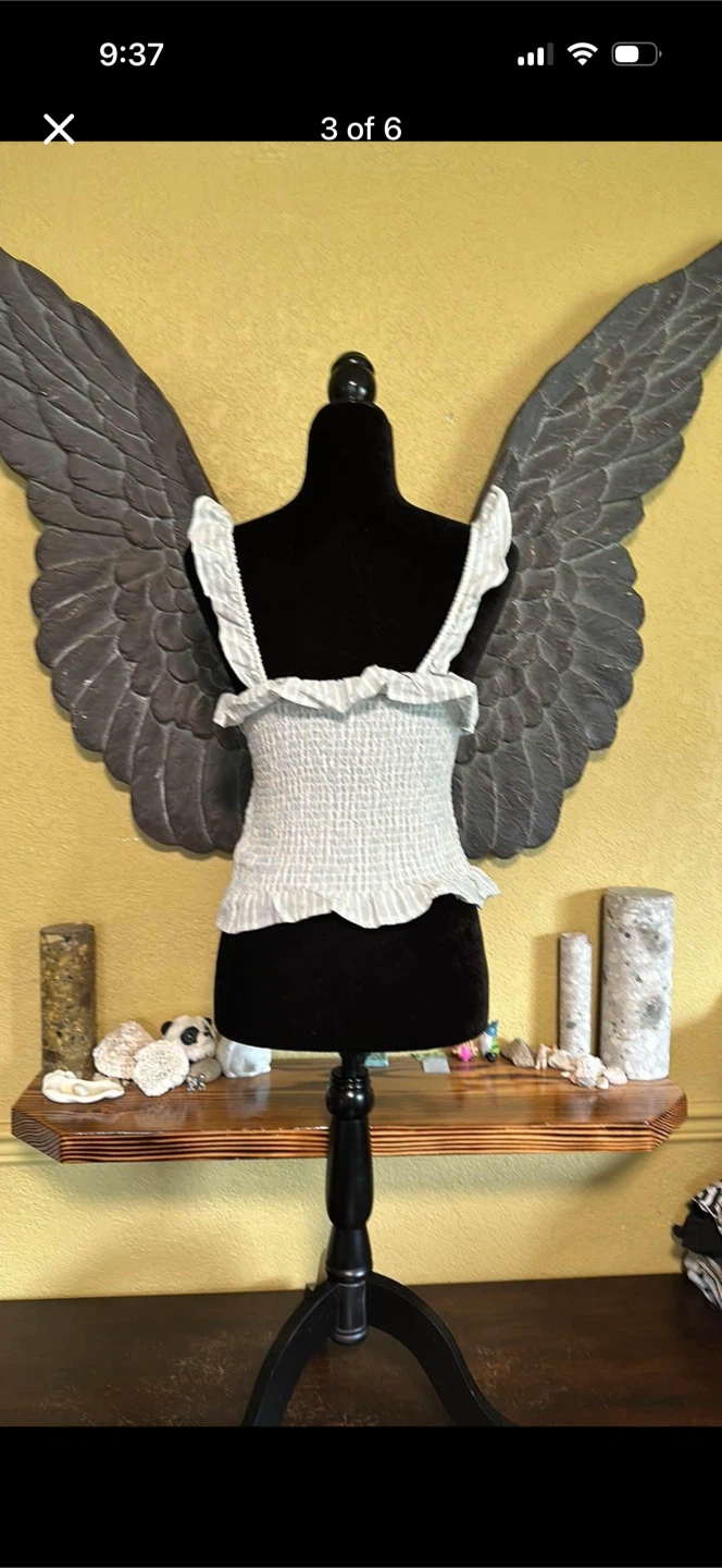 Aeropostale Linen Crop Top With Ruffles - photo 4
