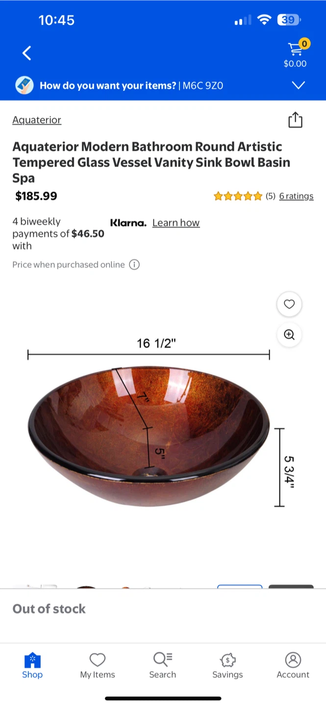 Aquaterior Tempered Glass Vessel Vanity Sink