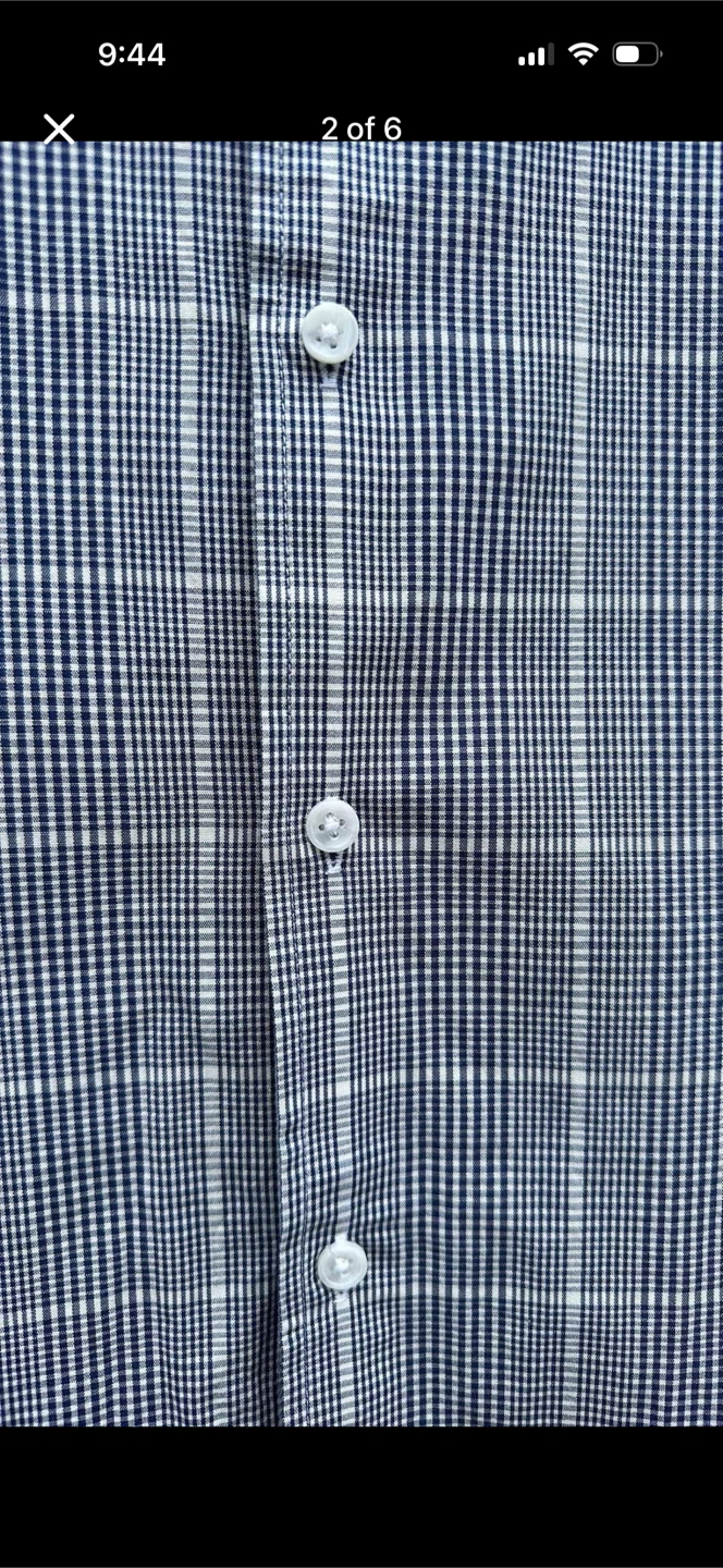Black Brown Mini Plaid Button Down Tee Shirt - photo 3