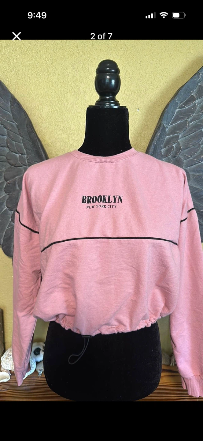 Pink Poem Copped Pull Over Sweater - photo 3