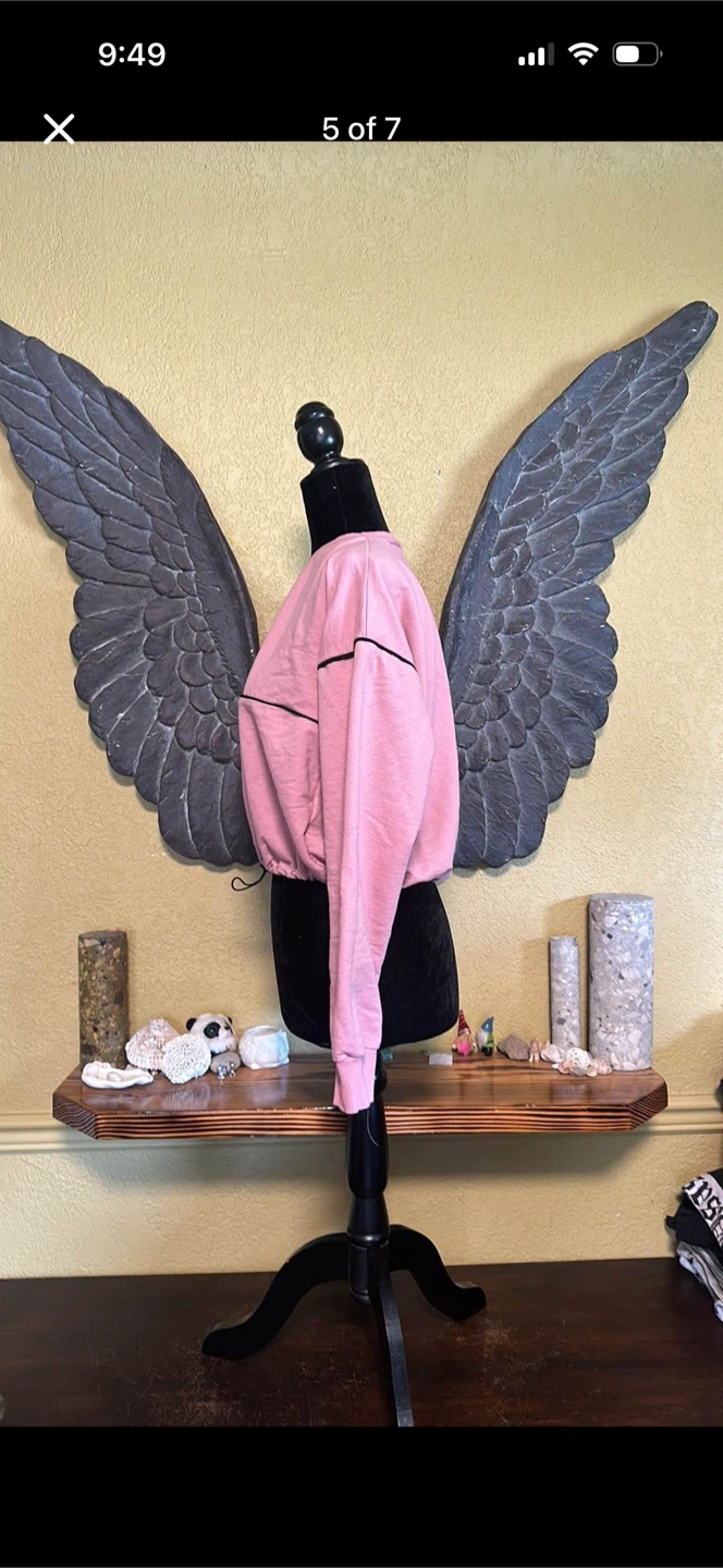 Pink Poem Copped Pull Over Sweater - photo 5