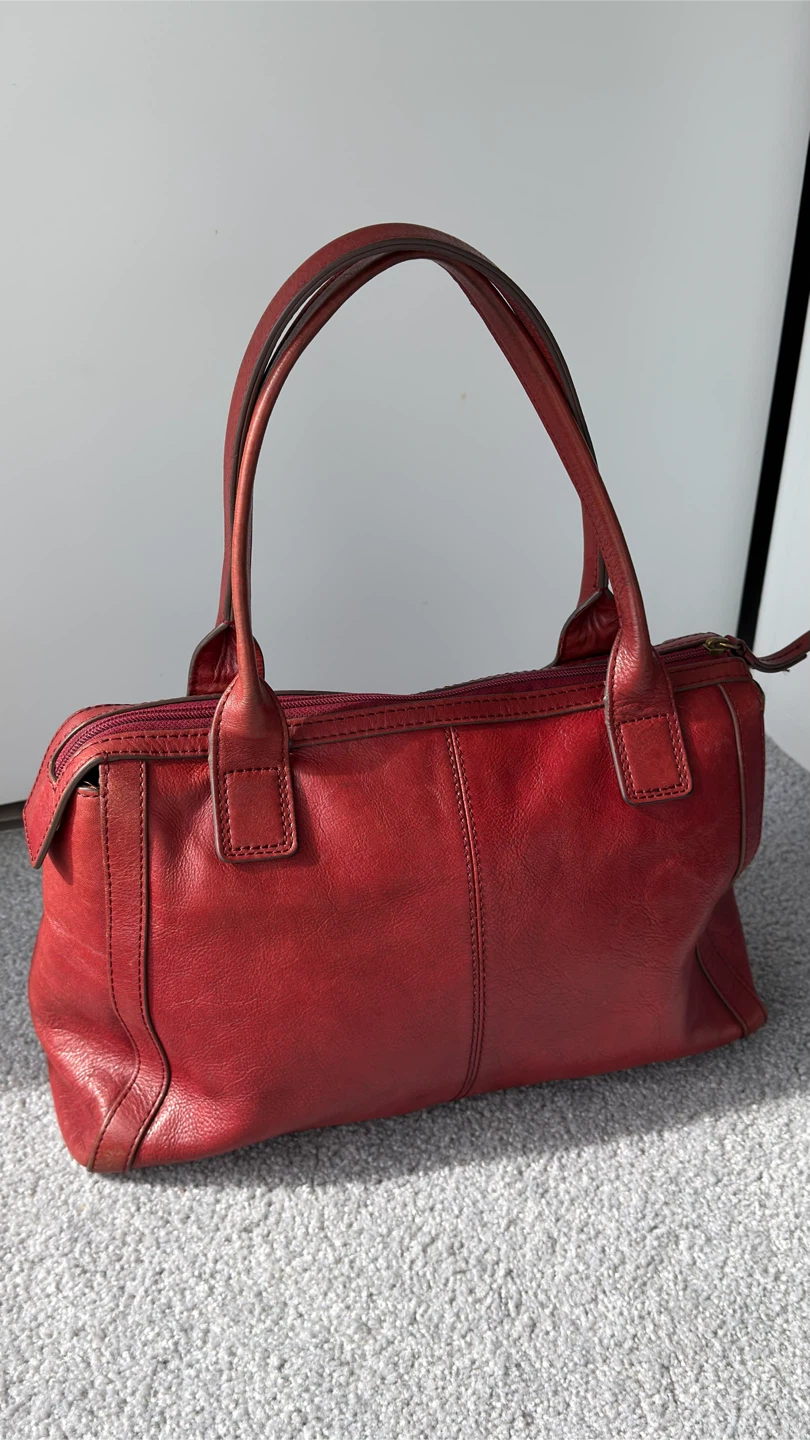 Red Fossil Leather Handbag - photo 2