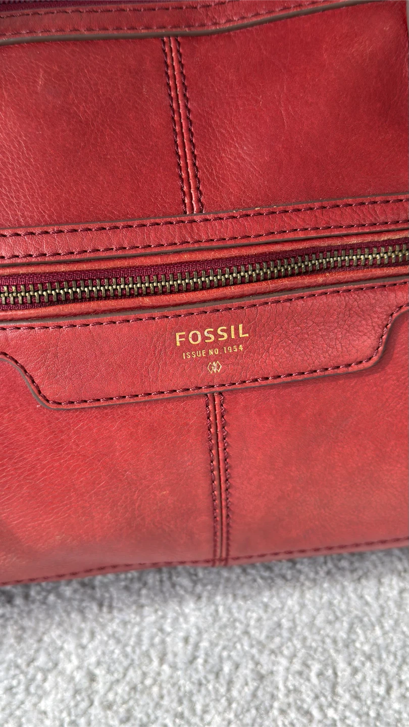 Red Fossil Leather Handbag - photo 3