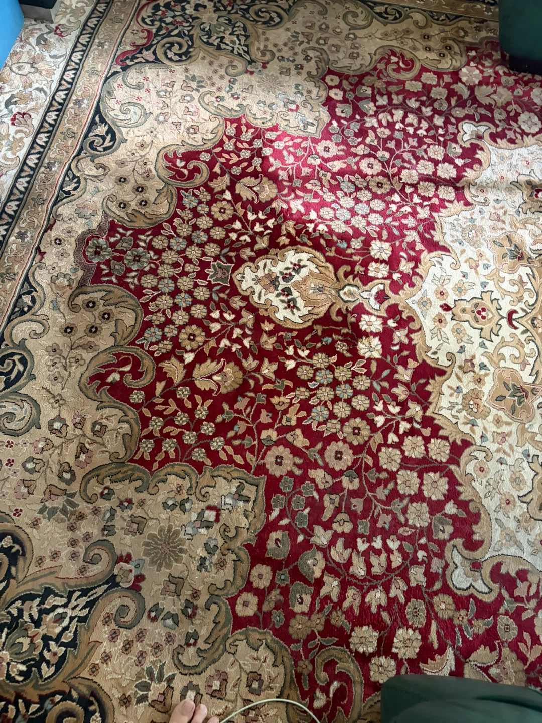 TTT Collection Area Rug, Red/Cream