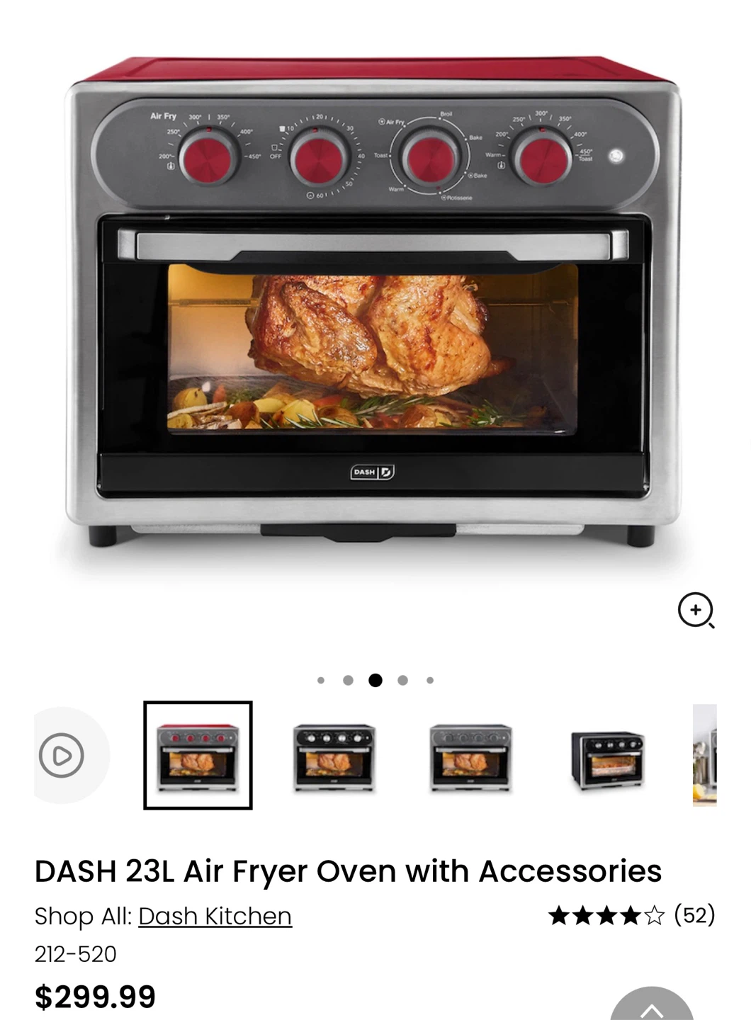 Dash 23L Air Fryer Oven with Accessories