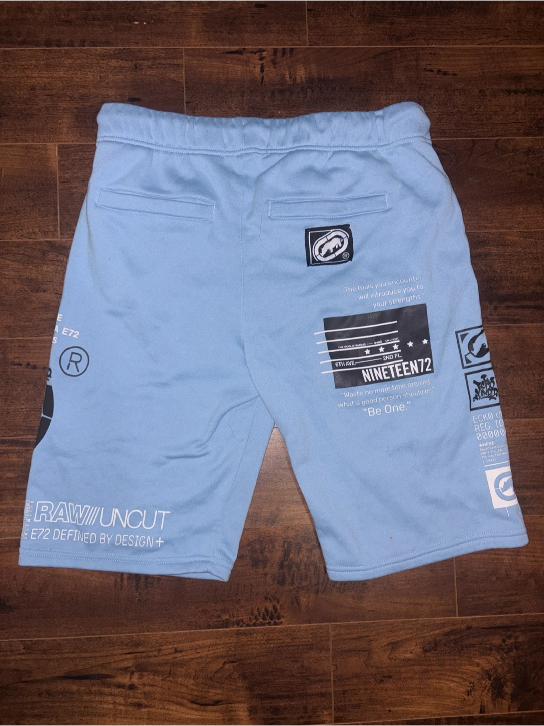 Ecko Unltd. Light Blue Graphic Shorts - photo 3