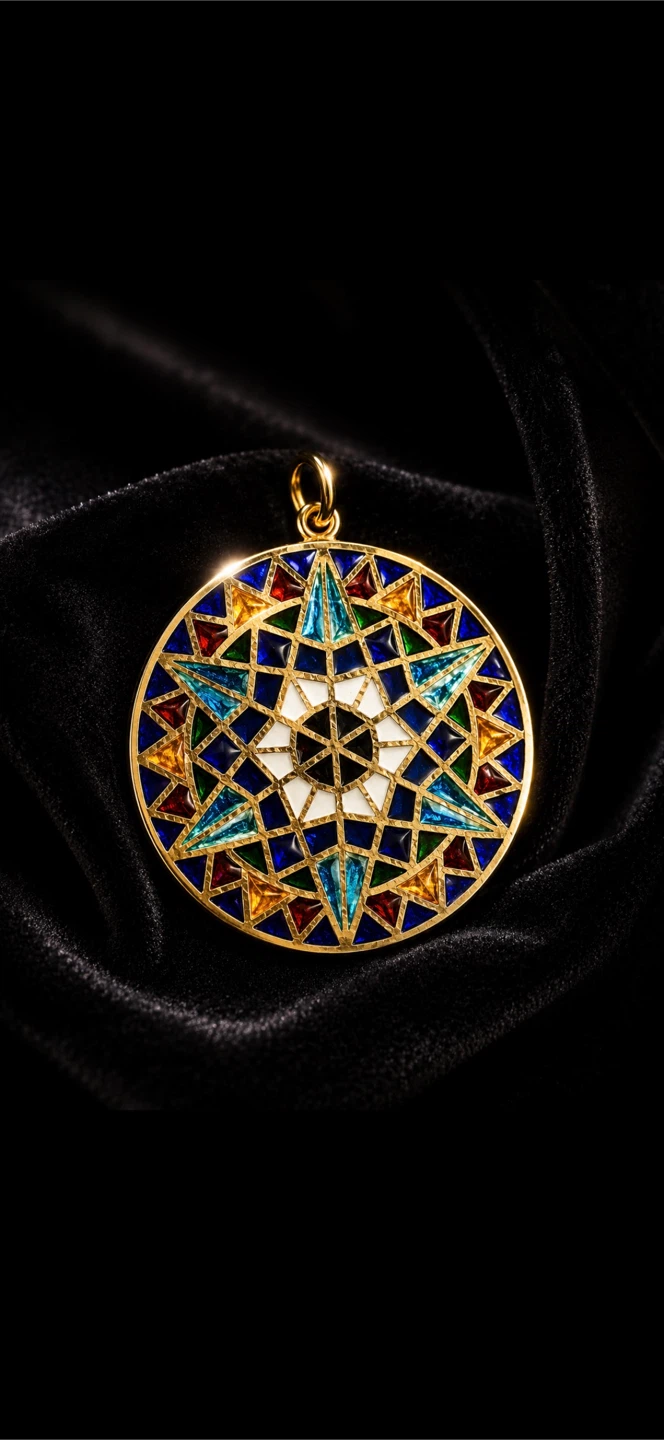Beautiful vintage plique-à-jour pendant