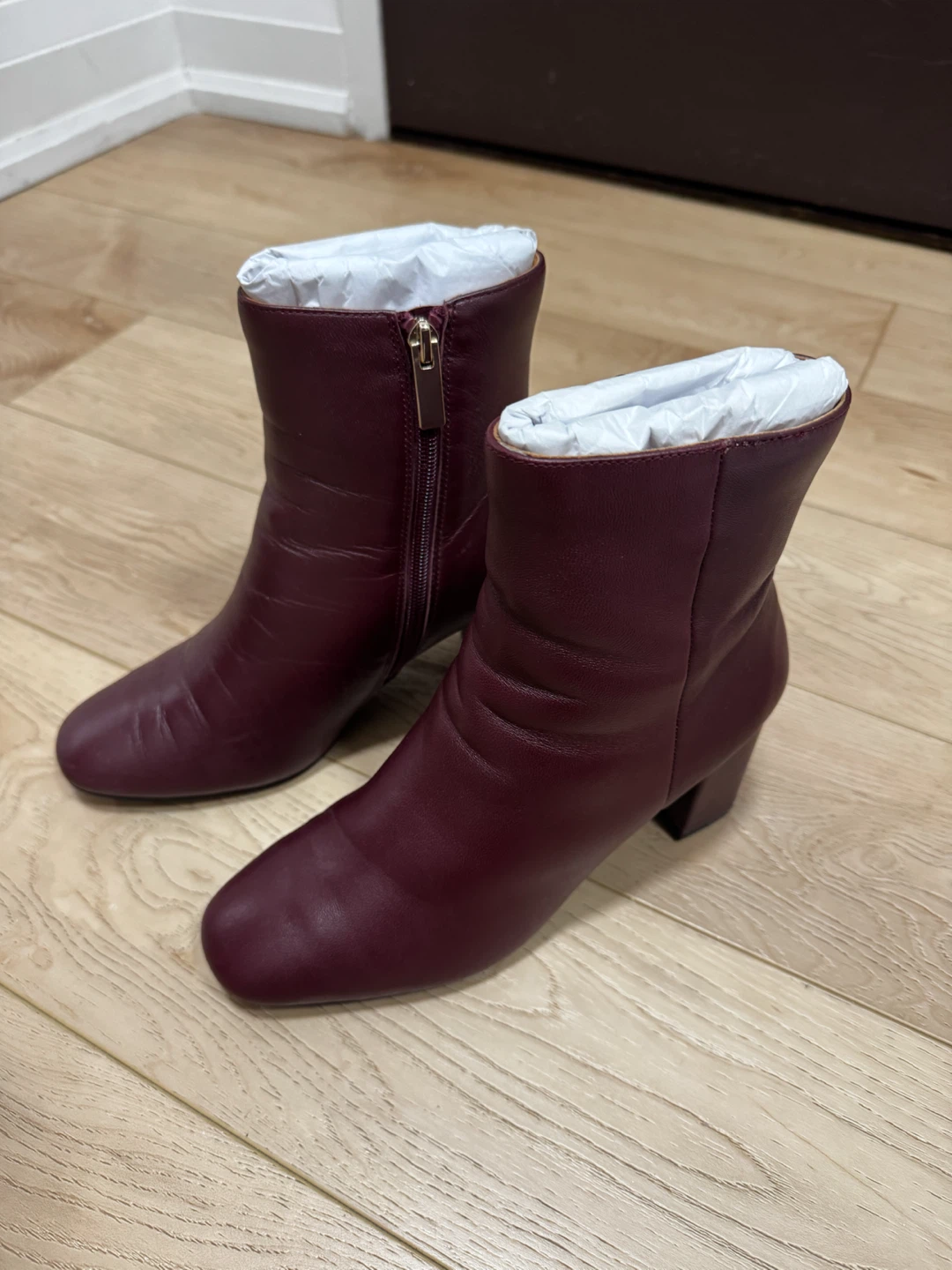 L'Intervalle Burgundy Ankle Boots