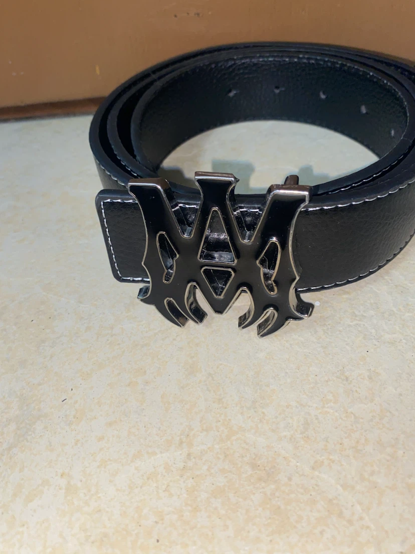 Amiri Black Leather Belt