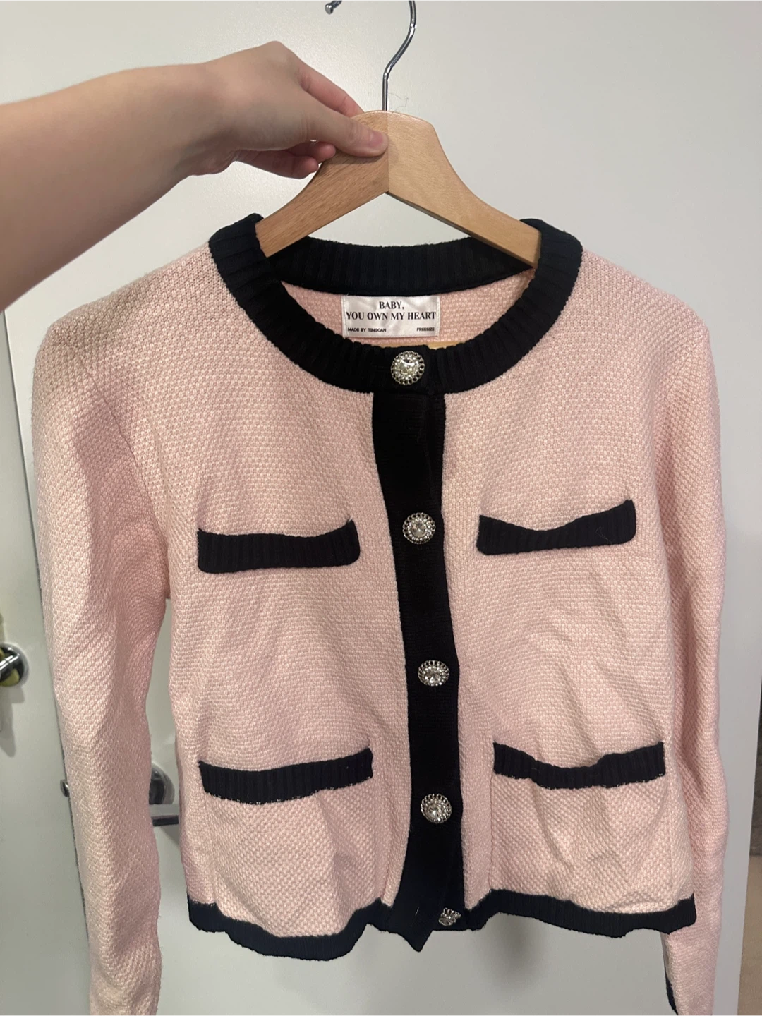 Pink Knit Cardigan