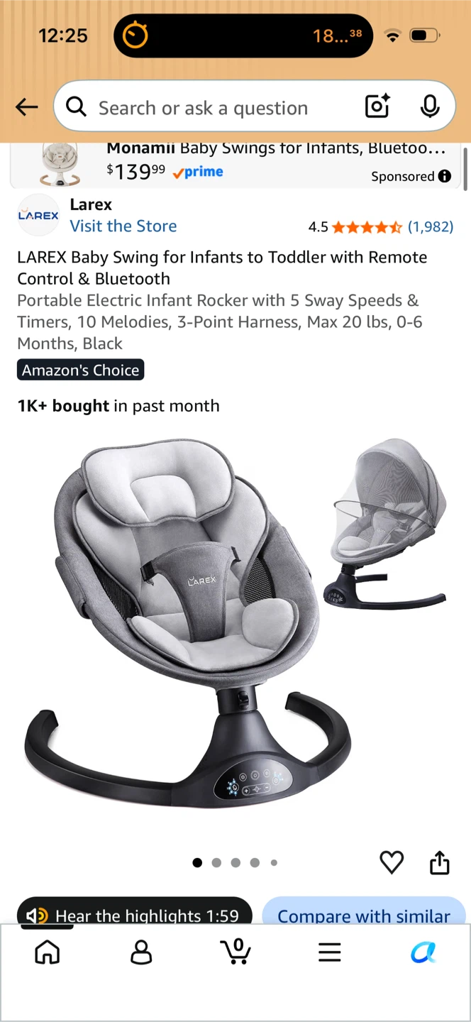 LAREX Baby Swing - photo 2
