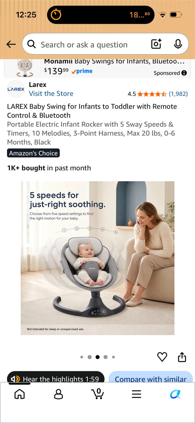 LAREX Baby Swing - photo 3