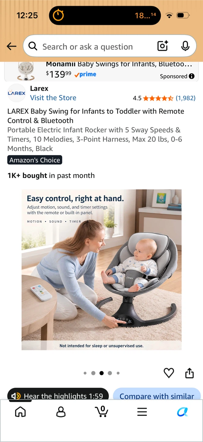 LAREX Baby Swing - photo 4
