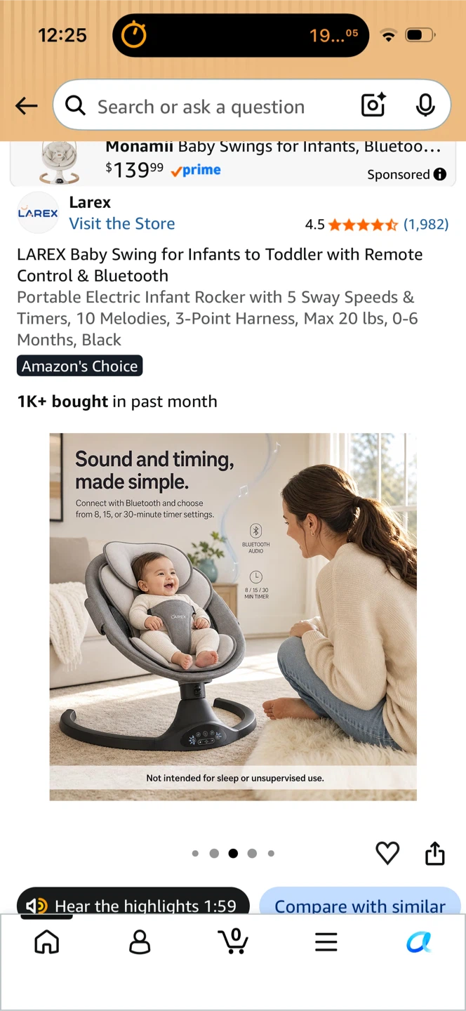 LAREX Baby Swing - photo 5