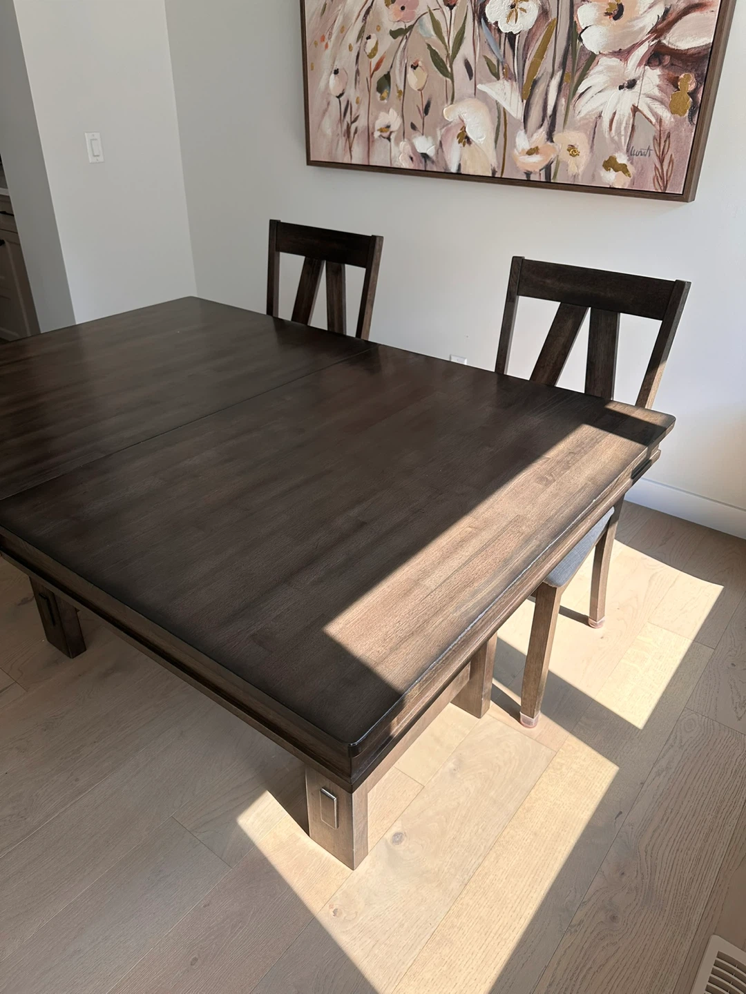 Extendable Dark Wood Dining Table only