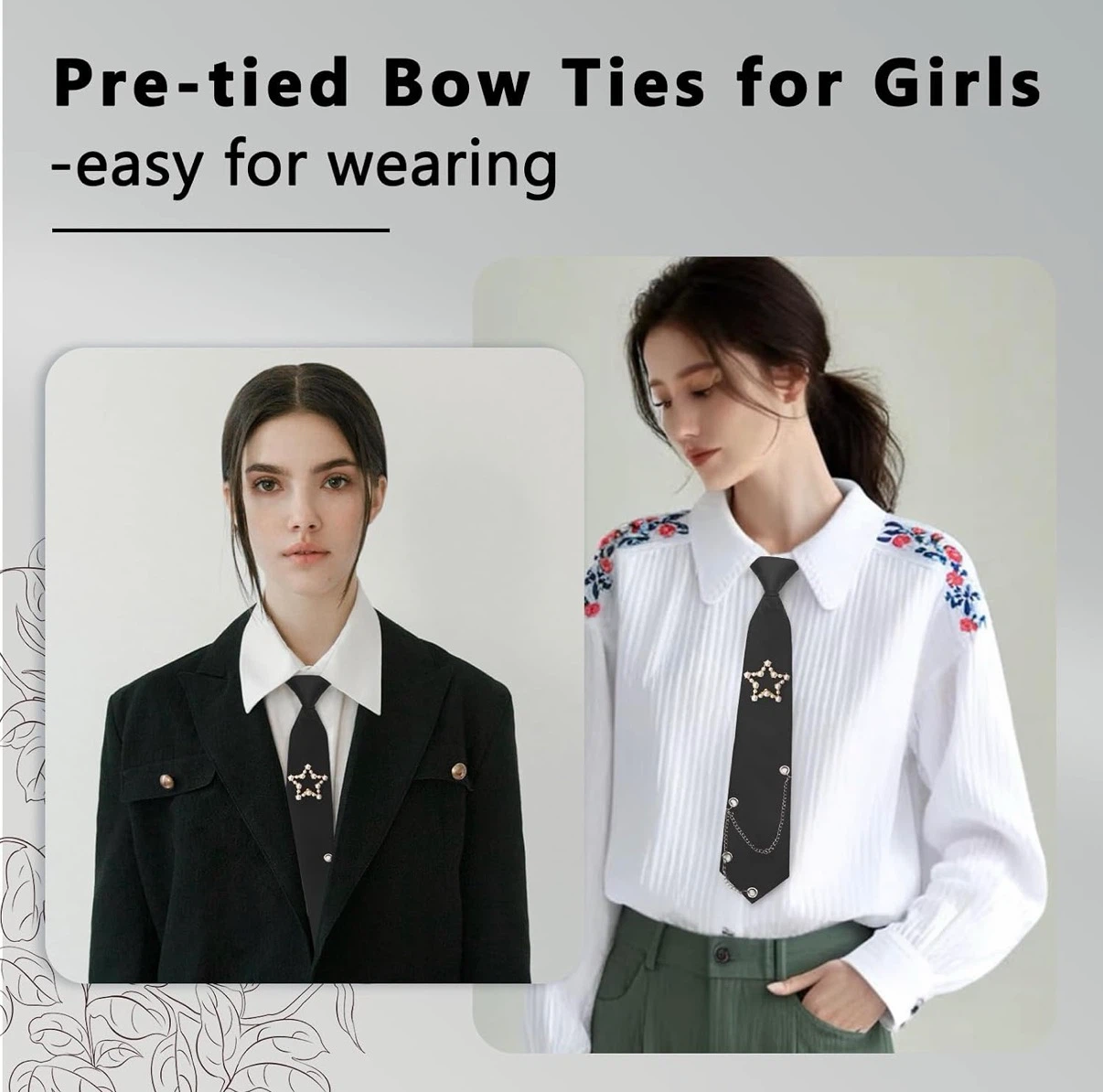 Black Star Pearl Chain Tie - photo 3