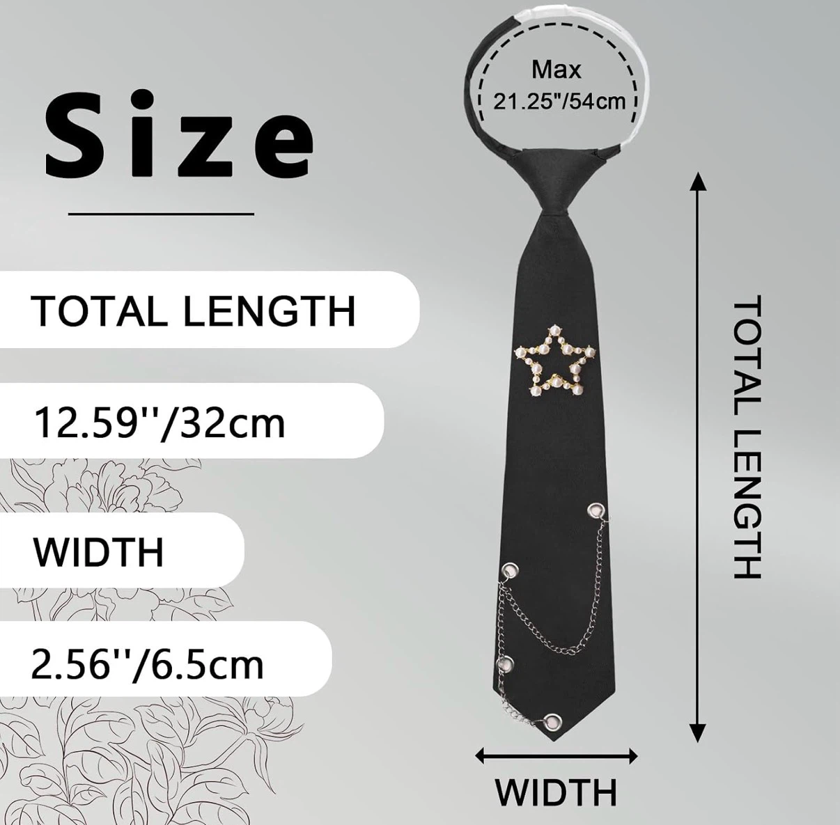 Black Star Pearl Chain Tie - photo 4