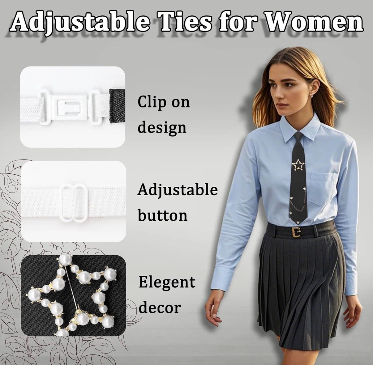 Black Star Pearl Chain Tie - photo 5