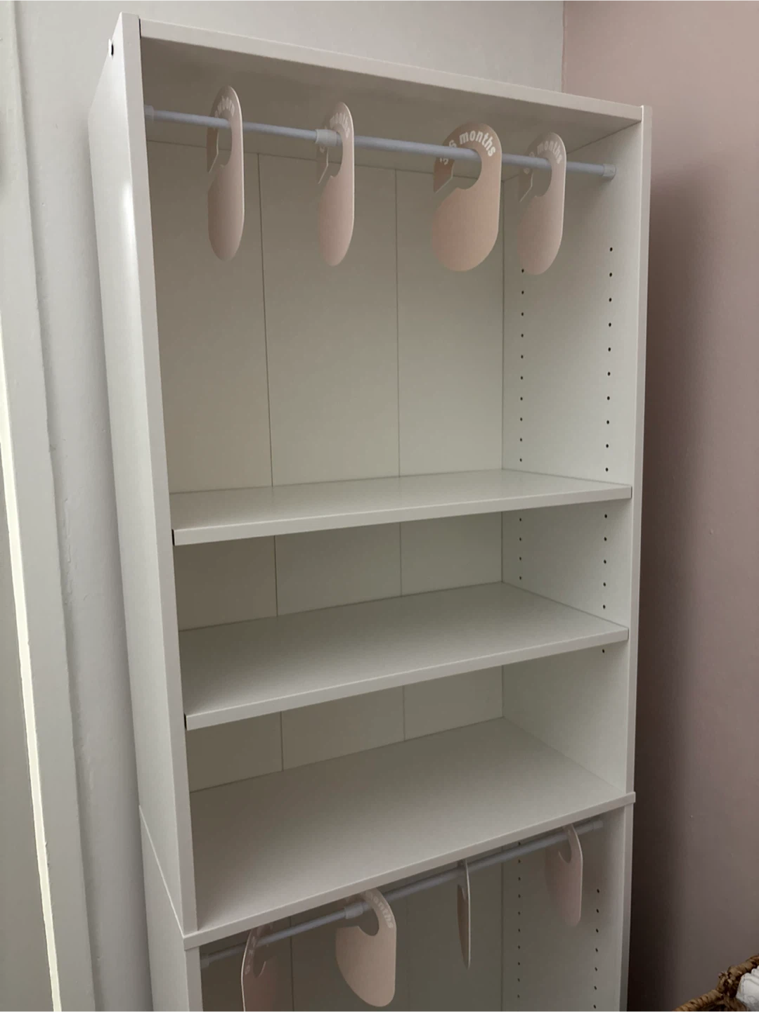 White nursery baby clothing closet/ organizer - photo 2