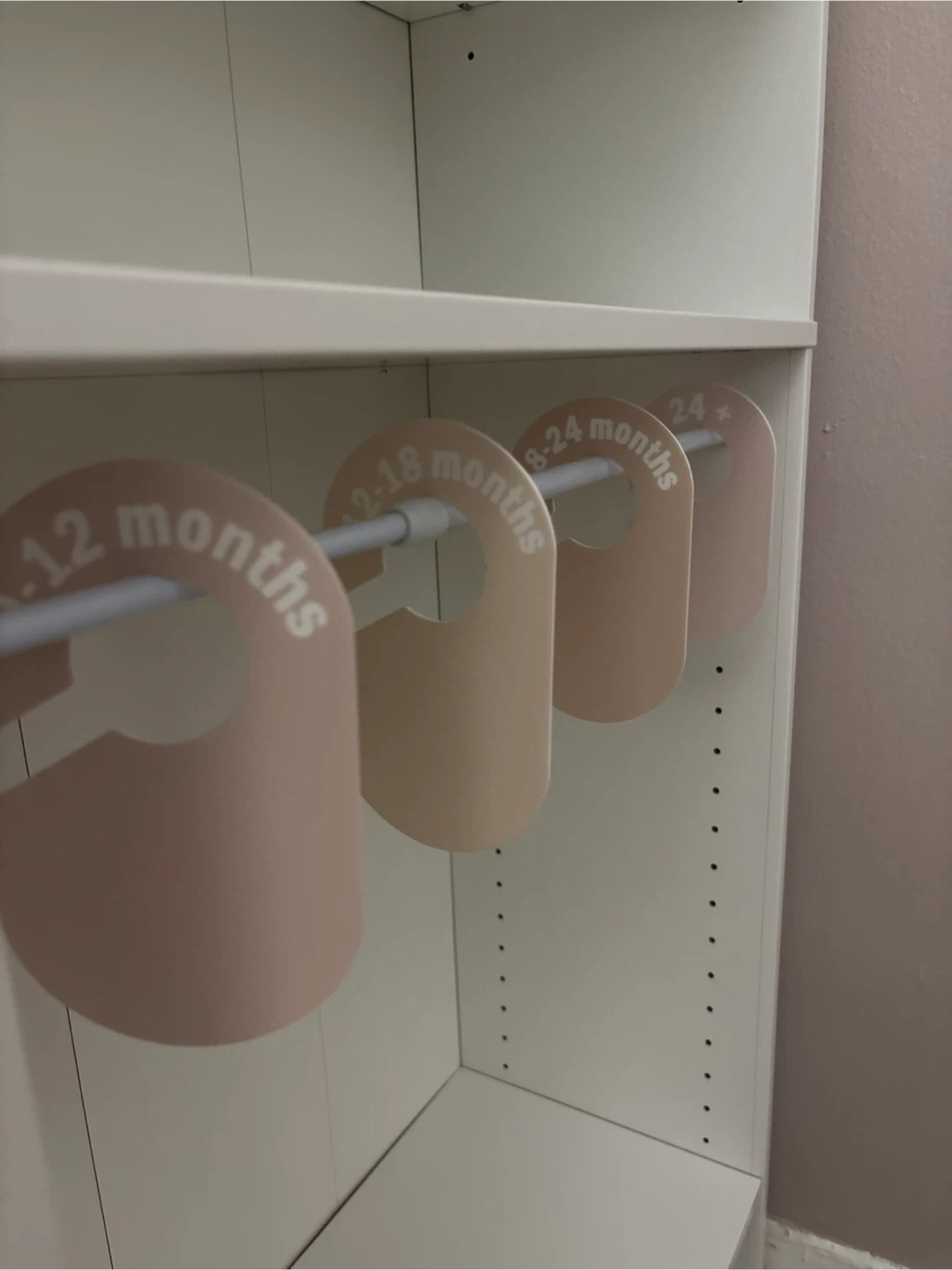 White nursery baby clothing closet/ organizer - photo 3