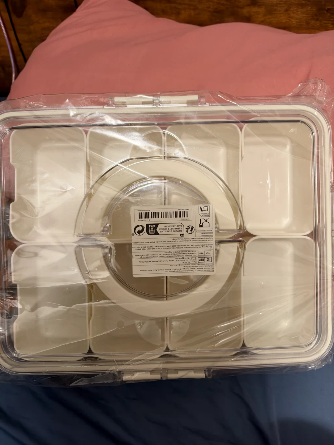 Clear 8-Compartment Storage Organizer