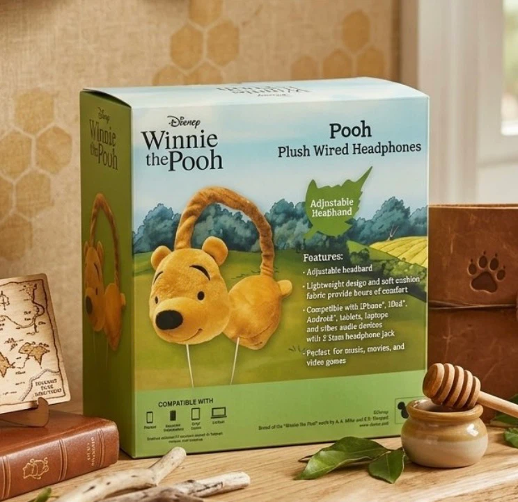 Disney Winnie the Pooh Plush Wired Headphones - photo 2