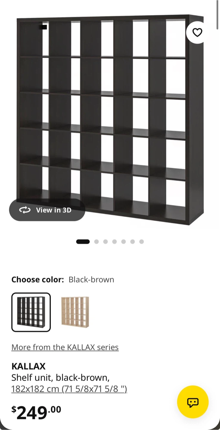 IKEA KALLAX Shelf unit, black-brown