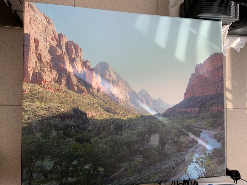 FREE - Zion national park photo on framed canvas