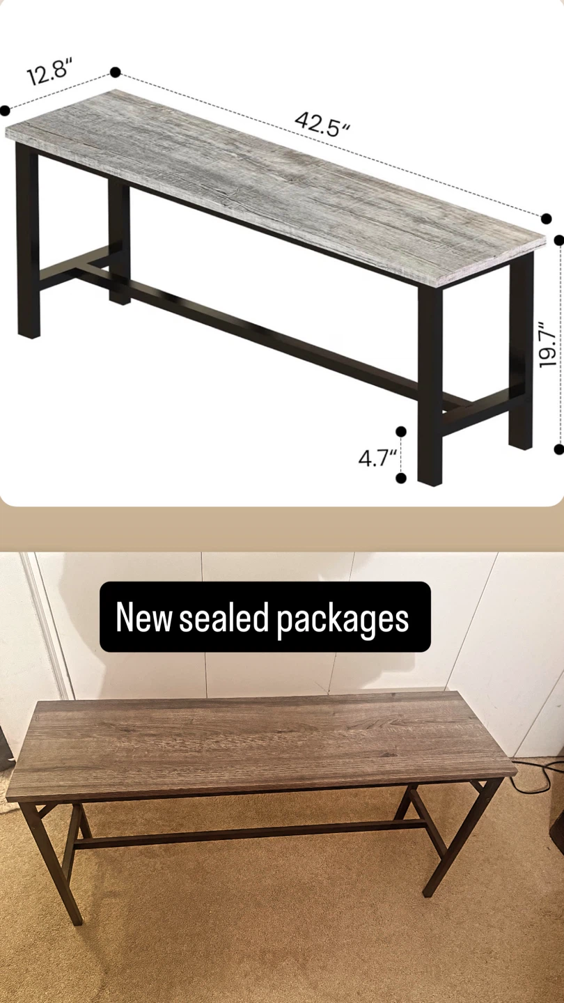 New Metal Frame Dining Bench