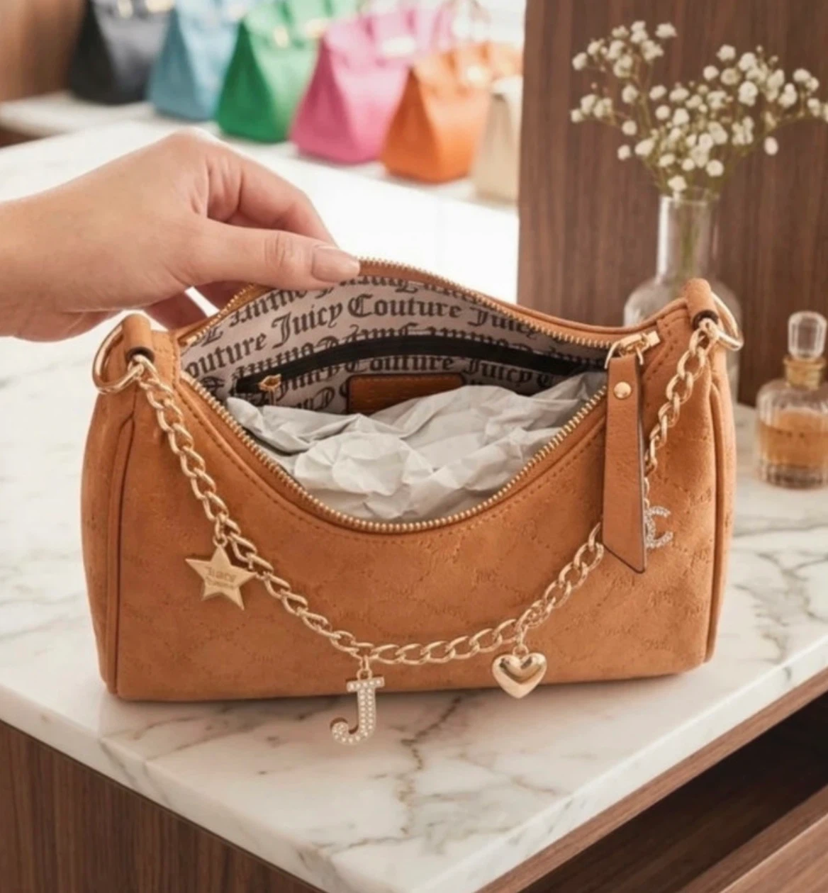 Juicy Couture Suede Shoulder Bag
