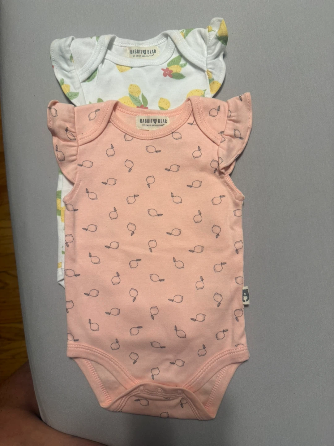 Rabbit Bear Baby Bodysuit Set