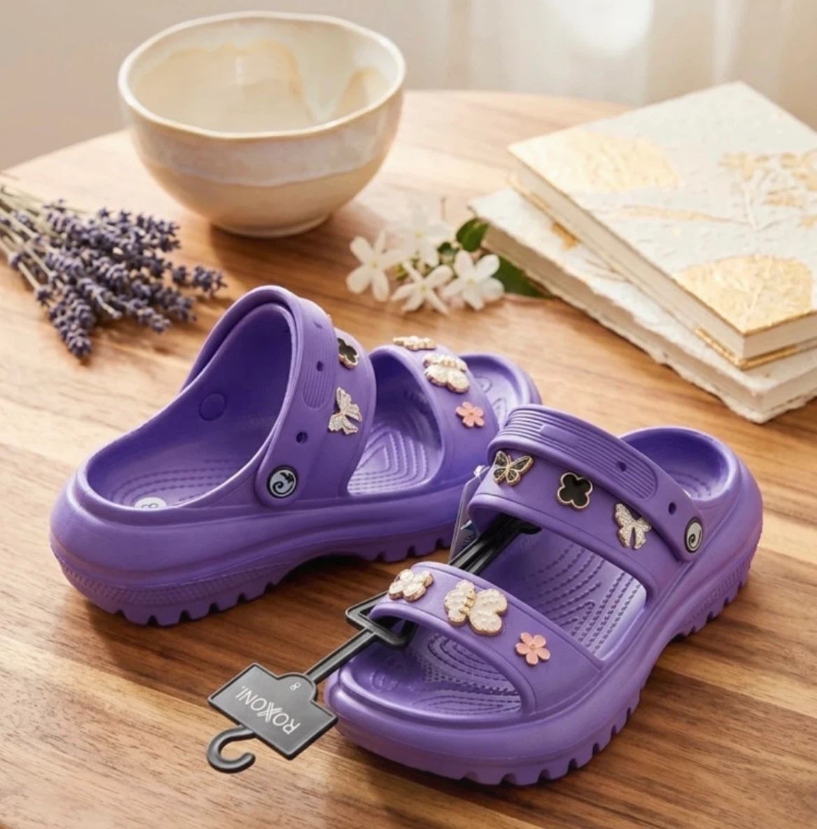 Roxoni Purple Sandals Size 8 - photo 2