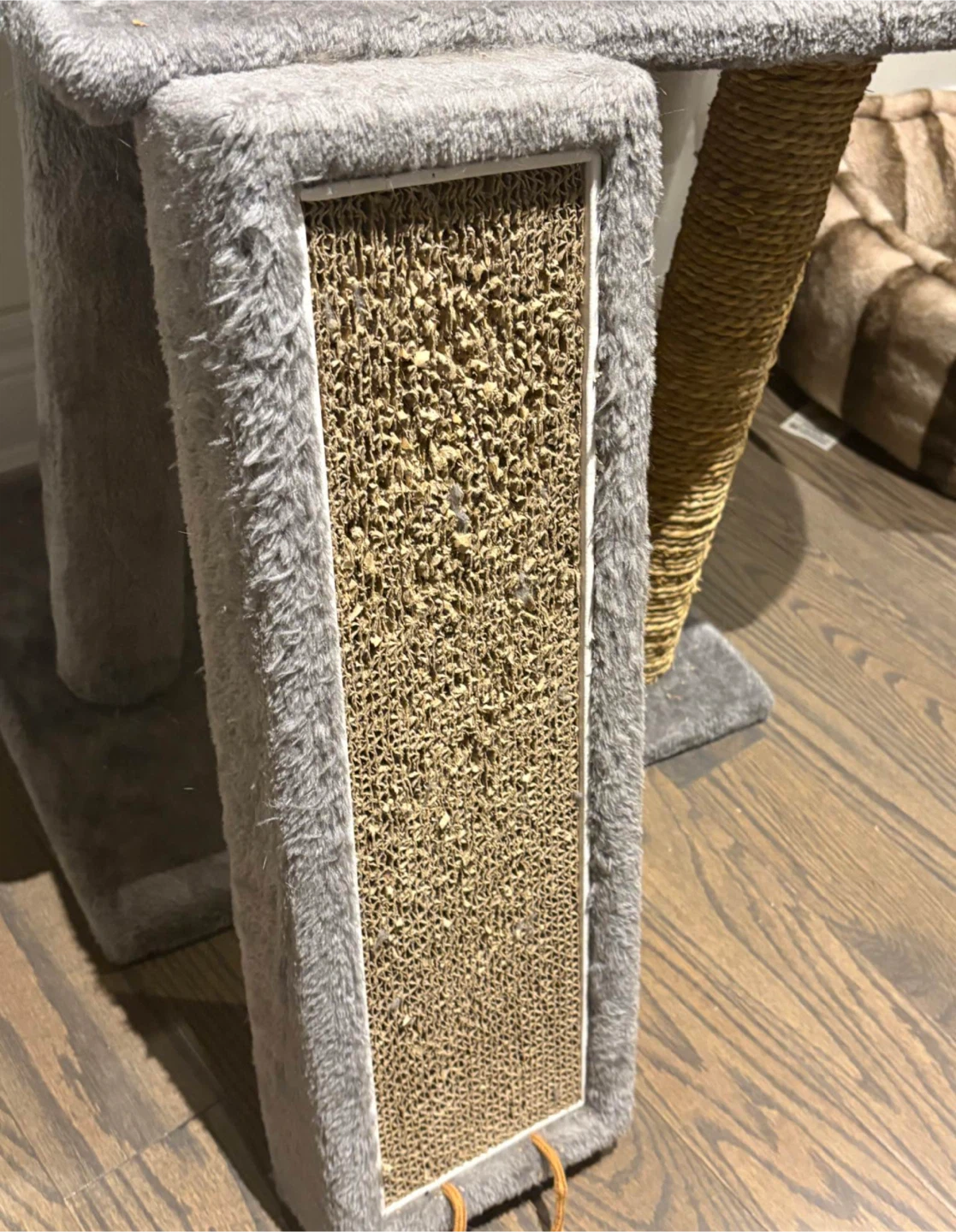 Grey Multi-Level Cat Tree with Scratching Posts - photo 4