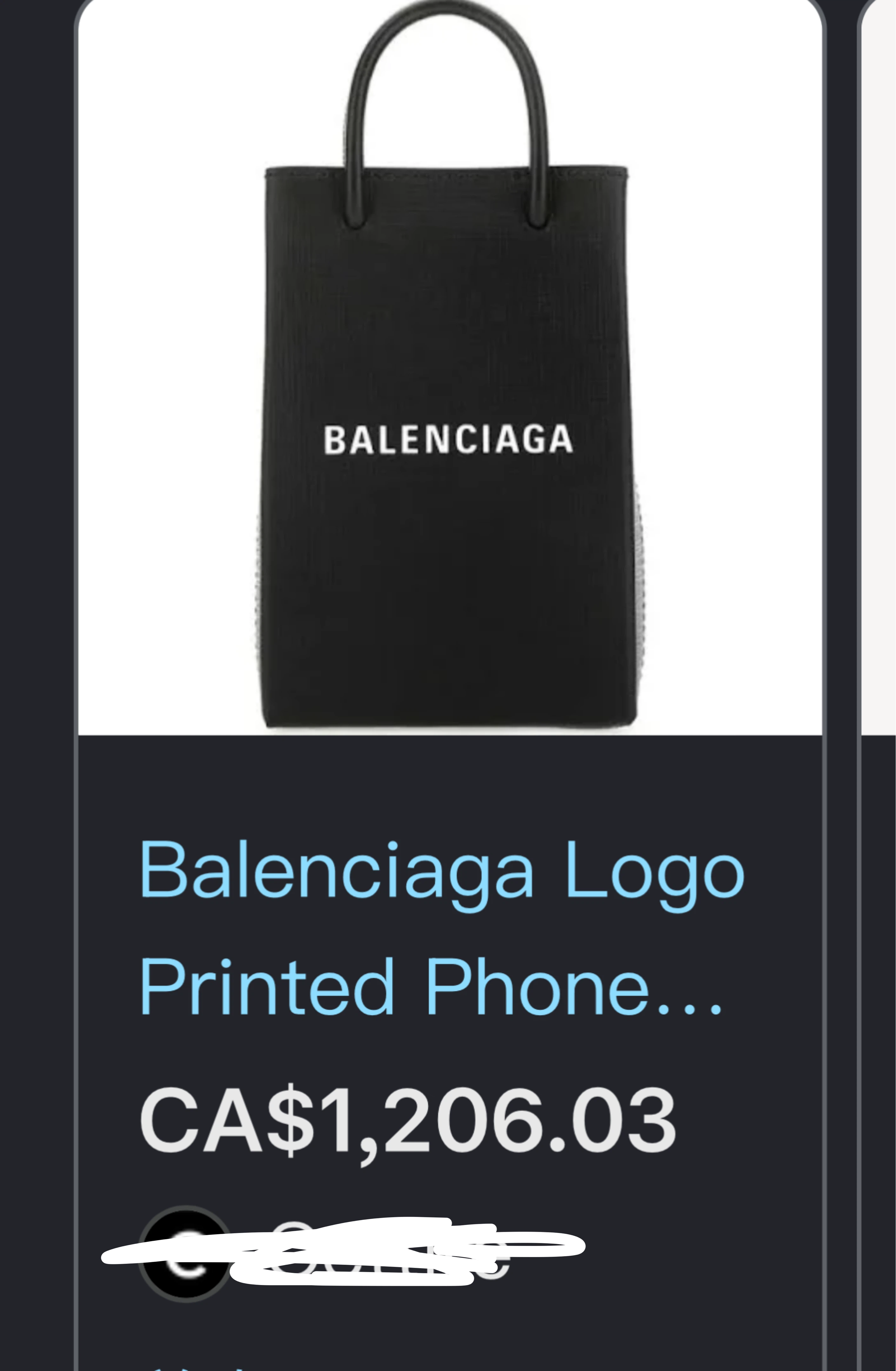 Balenciaga Shopping Phone Holder Bag - photo 5