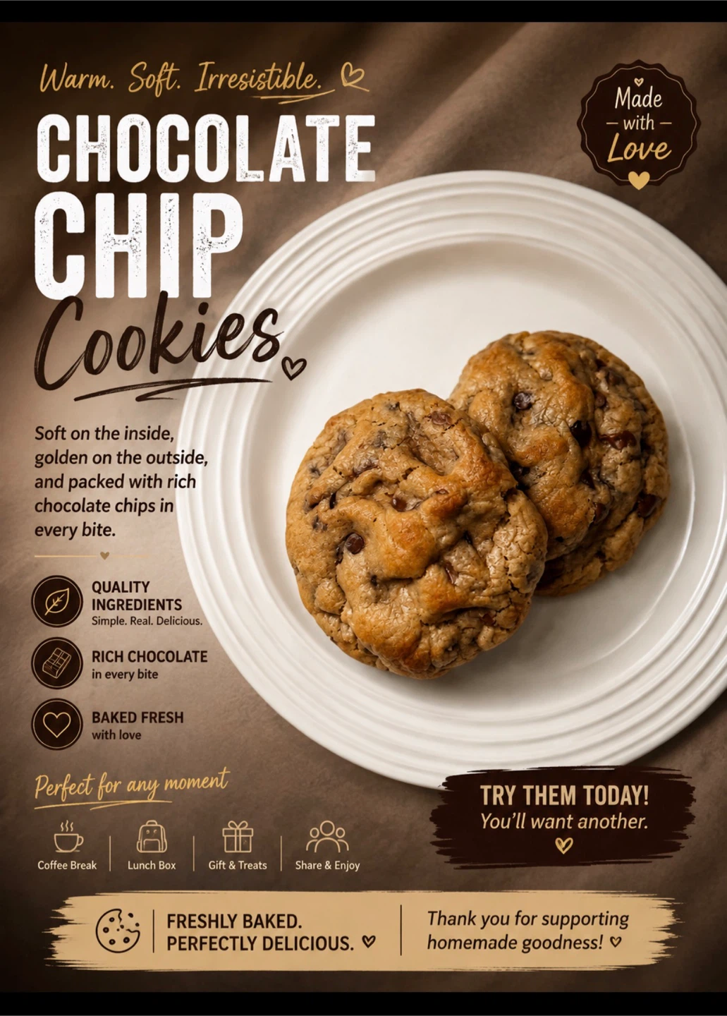 Homemade Chocolate Chip Cookies – Fresh & Delicious