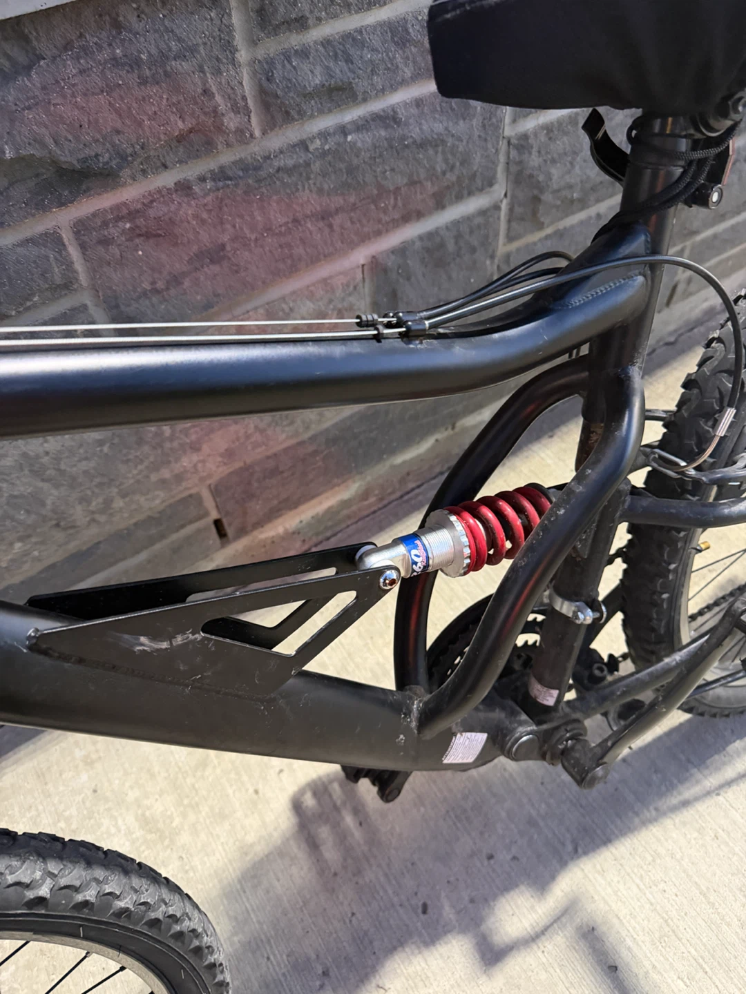 Black full suspension mountain bike - photo 3
