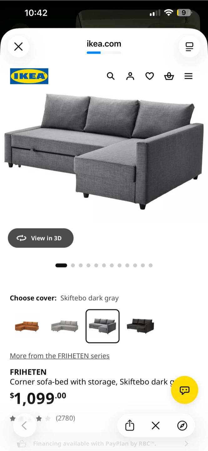 IKEA FRIHETEN Corner Sofa-bed with storage - photo 4