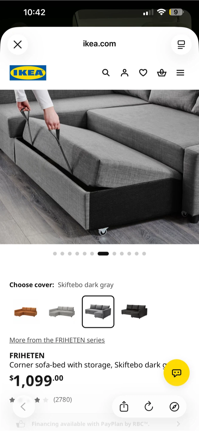 IKEA FRIHETEN Corner Sofa-bed with storage - photo 5