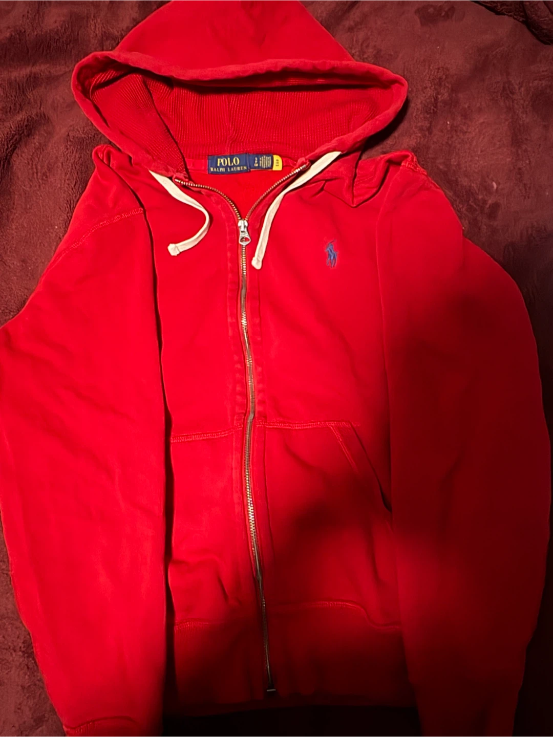 Polo Ralph Lauren Red Zip-Up Hoodie
