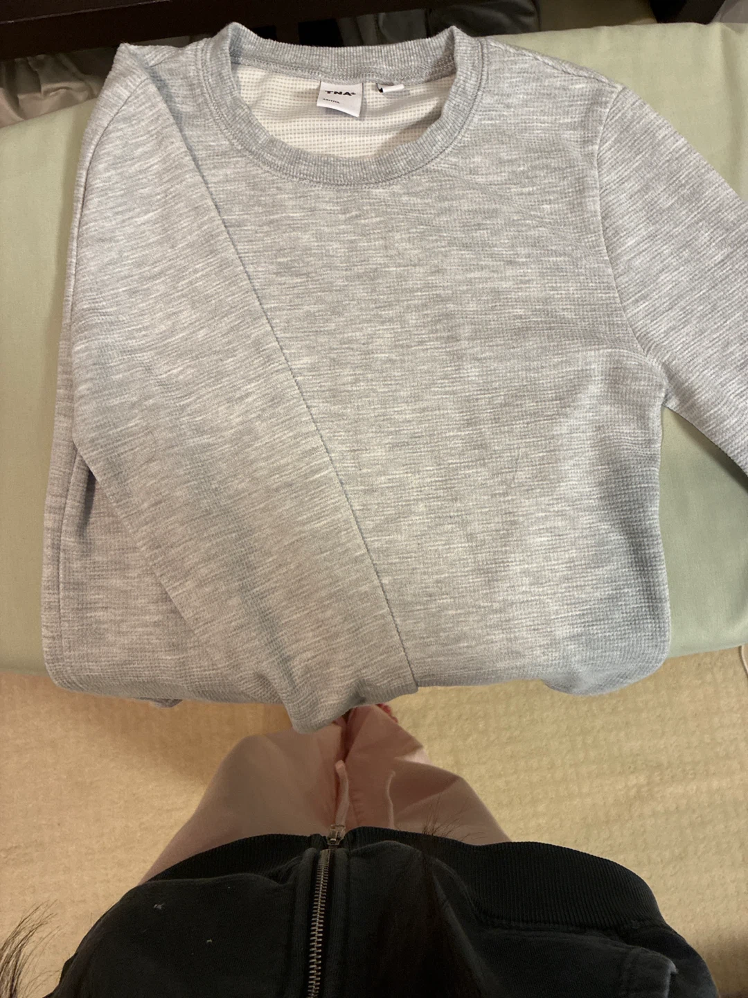 Aritzia Grey Waffle long sleeve