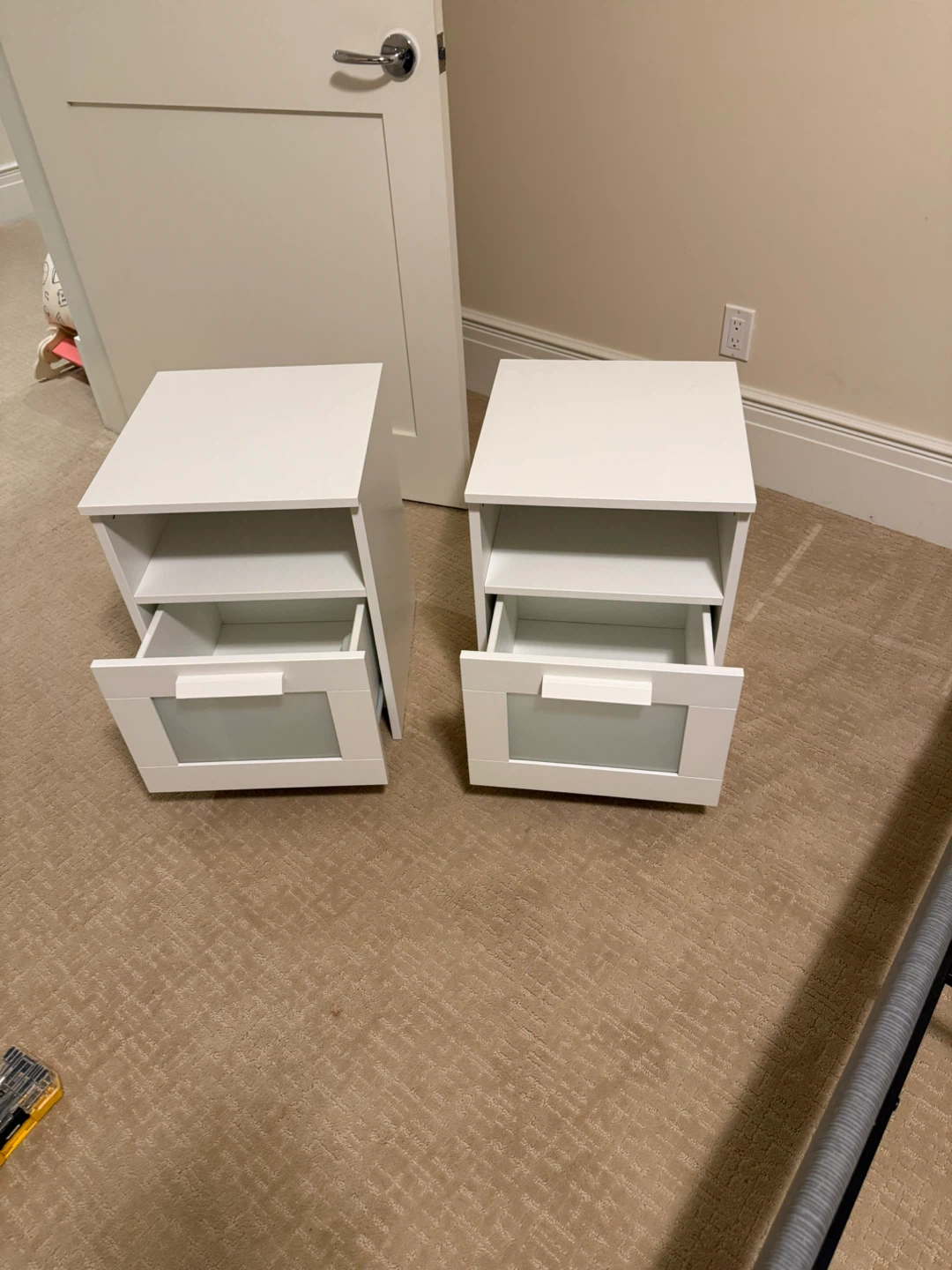 Pair of White Nightstands