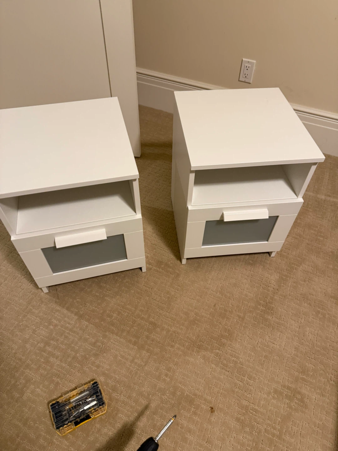 Pair of White Nightstands - photo 3