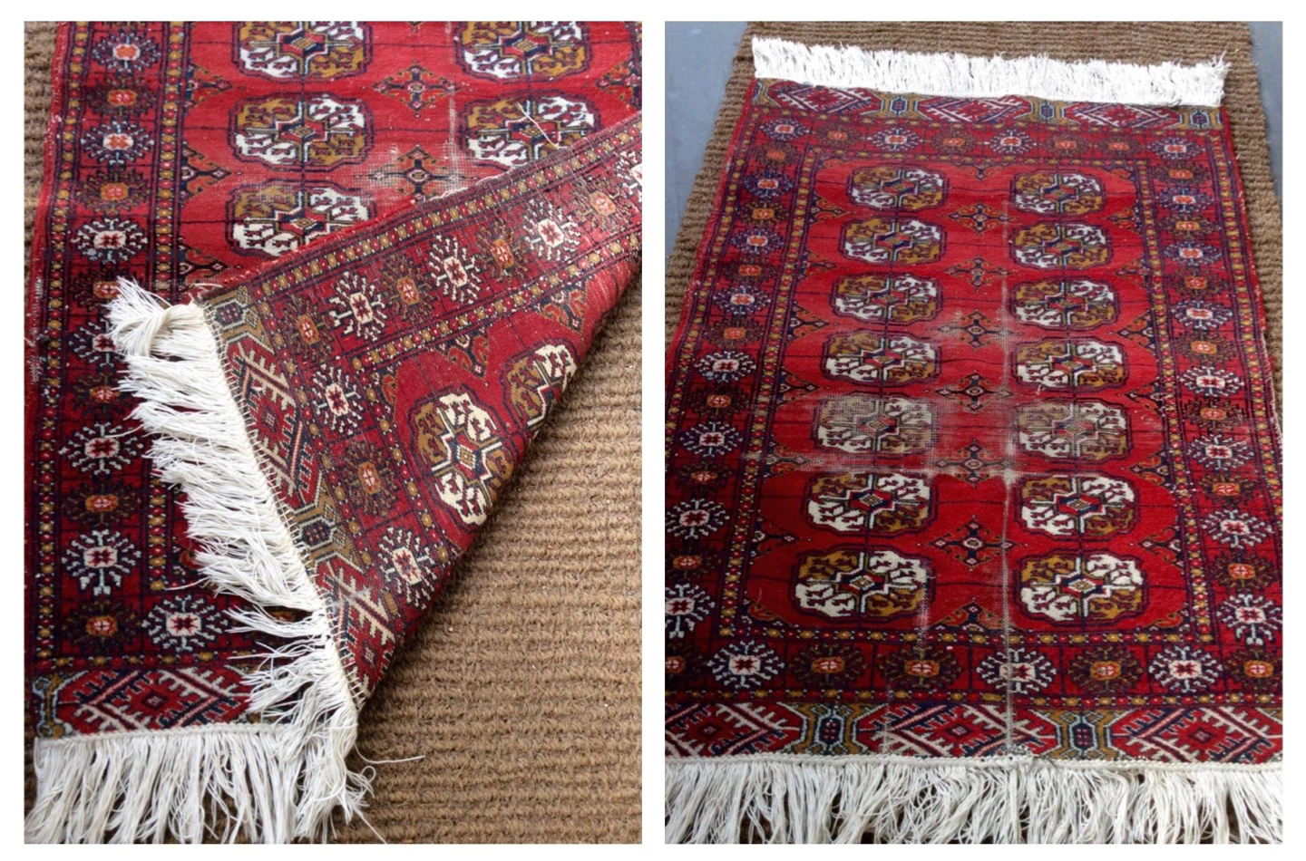 ⭐️Small beautiful antique handmade wool Turkmen rug⭐️ - photo 2