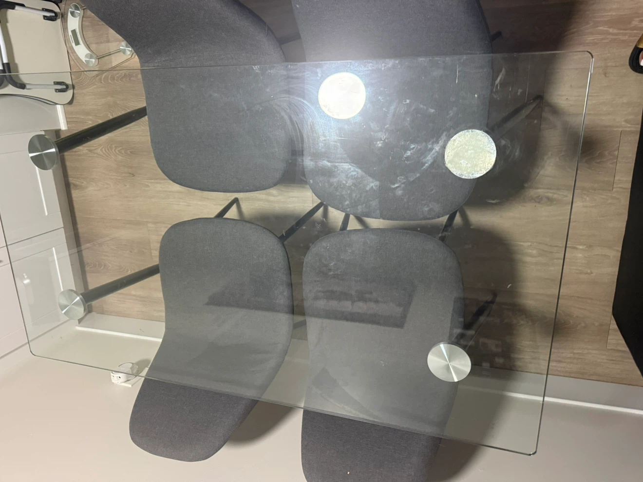 Glass Dining Table with 4 Chairs - photo 2