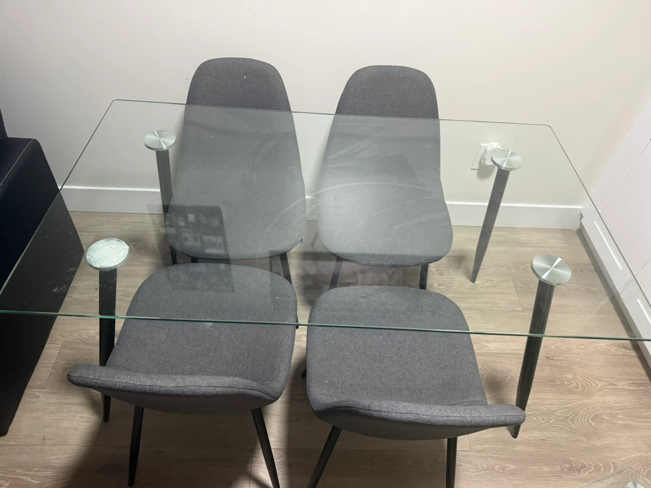Glass Dining Table with 4 Chairs - photo 5